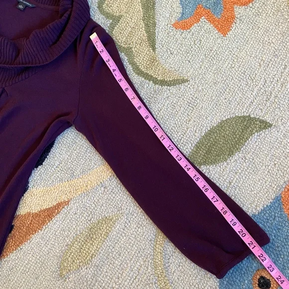 Banana Republic I Purple Cowl Neck Sweater Dress I Holiday 2008 - Picture 6 of 16